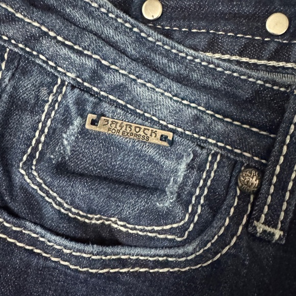 ReRock for Express Skinny Jeans long length dark blue EUC - Picture 6 of 10